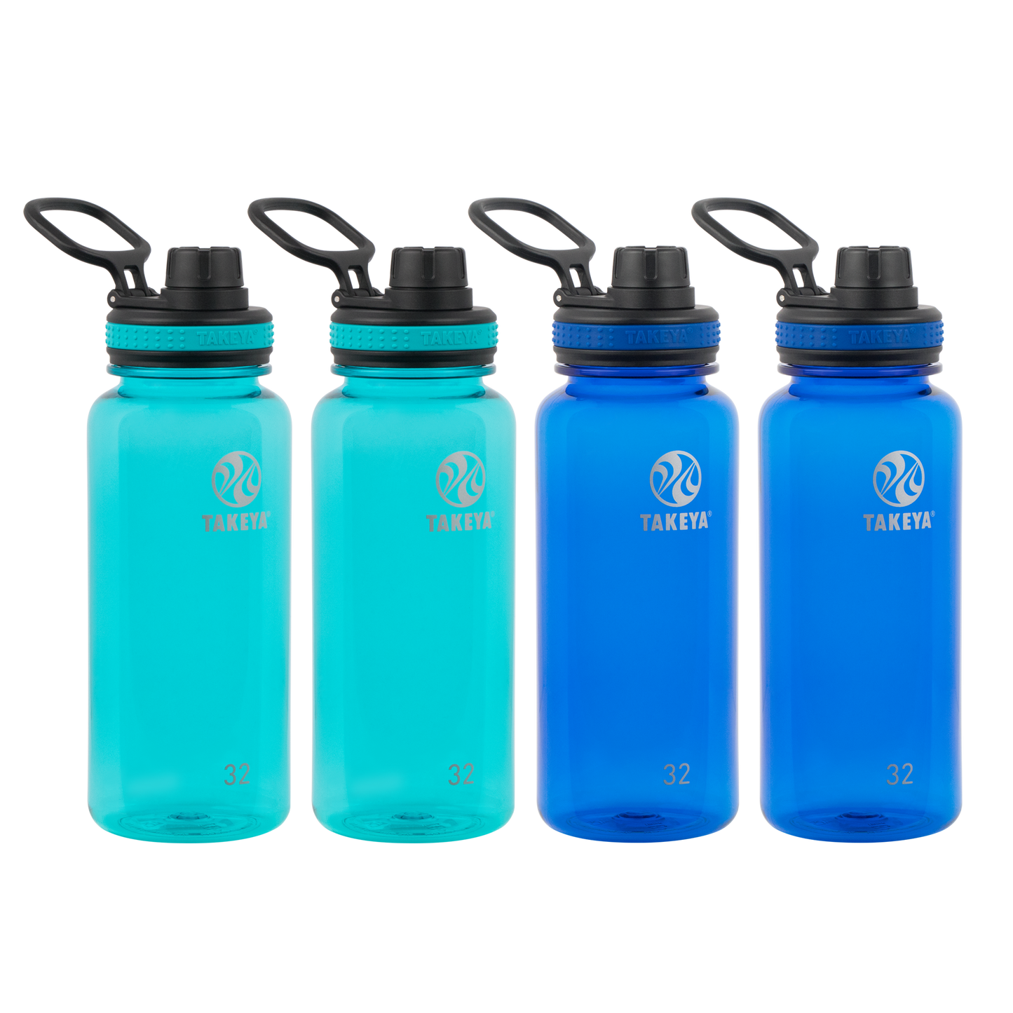 tritan-water-bottle-with-spout-lid-4-pack-v1 50276-Tritan-Spout-32-4pk-Ocean-Royal-angle.png