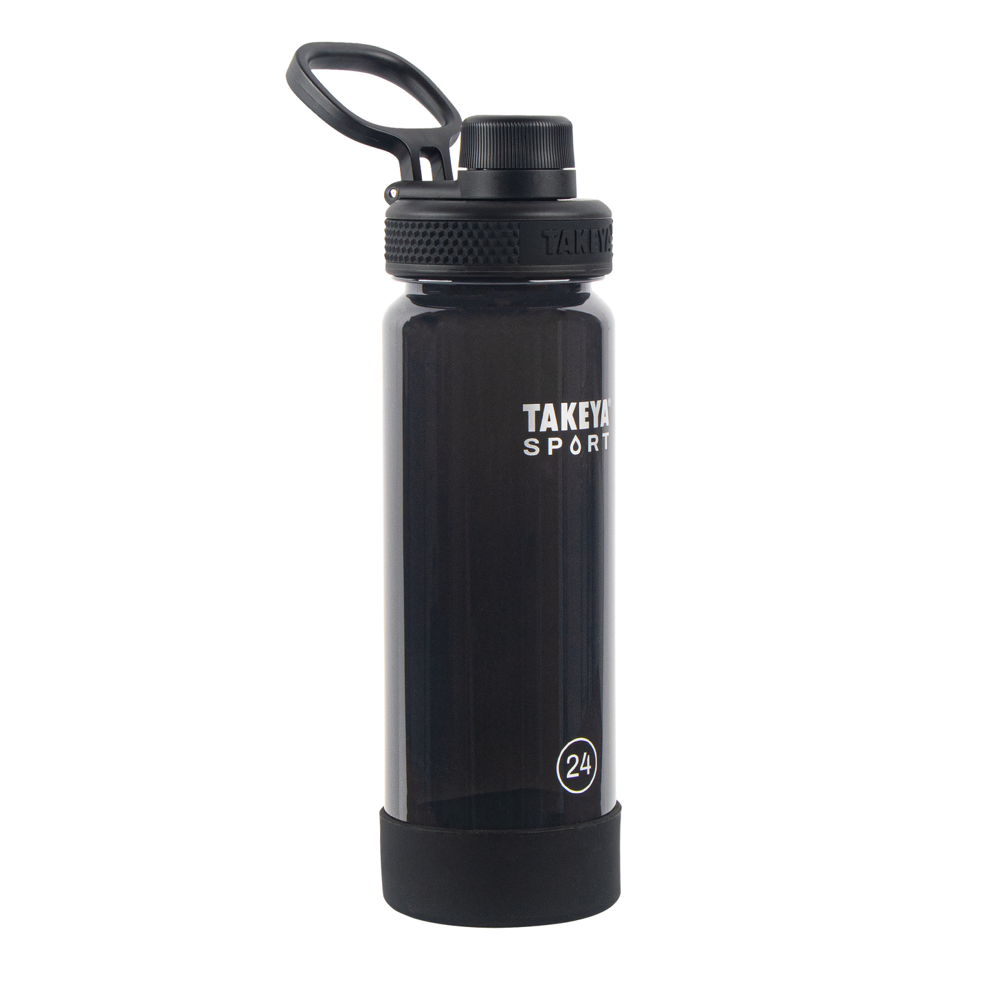 tritan-sport-water-bottle-with-spout-lid-a7 51664-TKS-Tritan-Spout-24-GrandSlamBlack-frontangle.png
